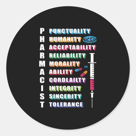 Apotheker Zitat Apotheker Apotheker Runder Aufkleber (Vorderseite)