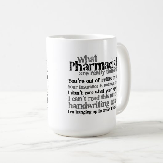 Apotheker-Zitat-Kaffee-Tasse Kaffeetasse (VorderseiteRechts)