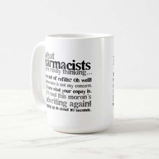 Apotheker-Zitat-Kaffee-Tasse Kaffeetasse (Vorderseite Links)