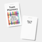 Apothekerassistent mit persönlicher Note Ausweis (Vorder- & Rückseite)