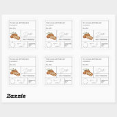 Apothekerdatum Quadratischer Aufkleber (Blatt)