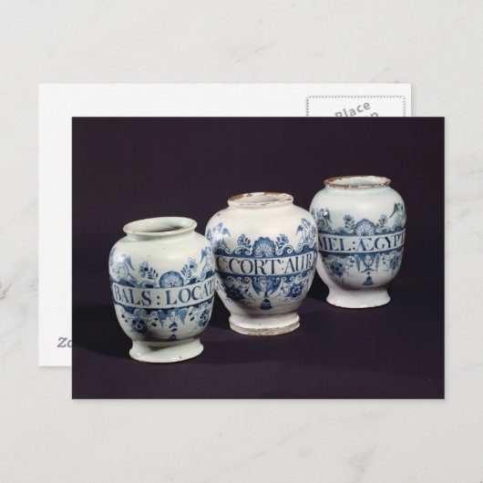 Apothekerdrogengläser, c.1740 postkarte (Vorne/Hinten)