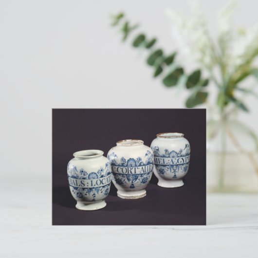 Apothekerdrogengläser, c.1740 postkarte (Stehend Vorderseite)