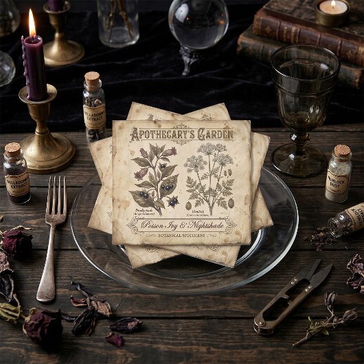 Apothekergarten Giftige Nachtschatten Serviette