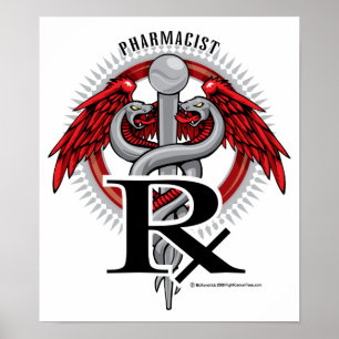 Apothekerin Caduceus Poster