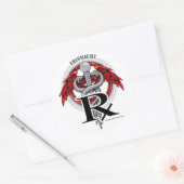 Apothekerin Caduceus Runder Aufkleber (Umschlag)