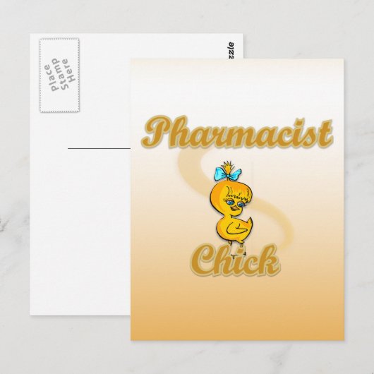 Apothekerin Chick Postkarte (Vorne/Hinten)