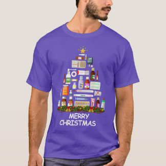 Apothekerin Christmasree Frohe Weihnachtsfreunde T-Shirt