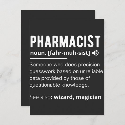 Apothekerin Dankeskarte (Vorne/Hinten)