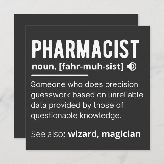 Apothekerin Einladung (Vorne/Hinten)