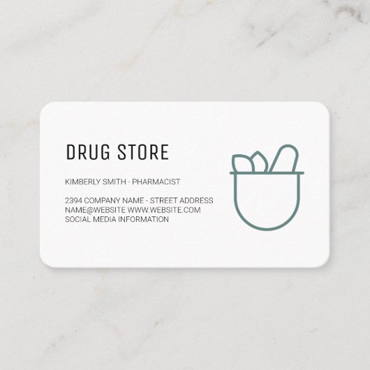 Apothekerin | Medizin Visitenkarte (Vorderseite)