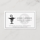 Apothekerin | Schale des Hygenia-Symbols Visitenkarte (Vorderseite)