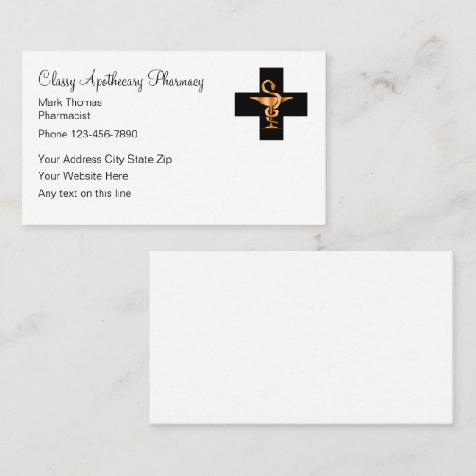 Apothekerin Visitenkarte (Vorne/Hinten)