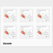 Apothekerisches Hibiskus Quadratischer Aufkleber (Blatt)