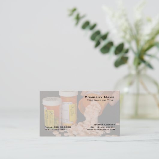 Apothekerkarte Visitenkarte (Stehend Vorderseite)