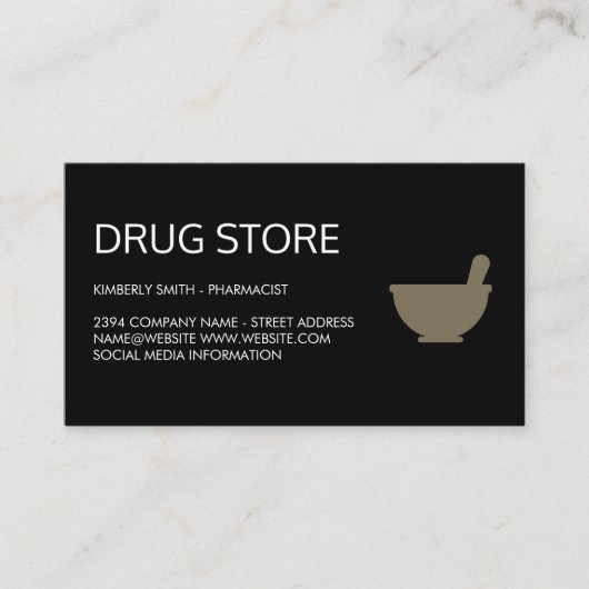 Apothekerkarte Visitenkarte (Vorderseite)