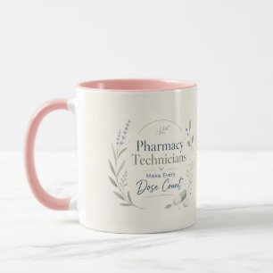 Apothekertechniker-Dankes-Blumenarrangement Tasse