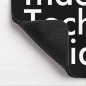 Apothekertechniker Schwarz Weiß Fett-Typografie Mousepad (Ecke)