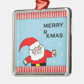 Apothekerweihnachten Silbernes Ornament (Links)