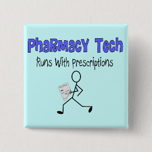 Apotheketech-"Läufe mit Verordnungs-" T - Shirts Button