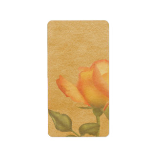 Apotheketikum der mittleren Rose Adressaufkleber