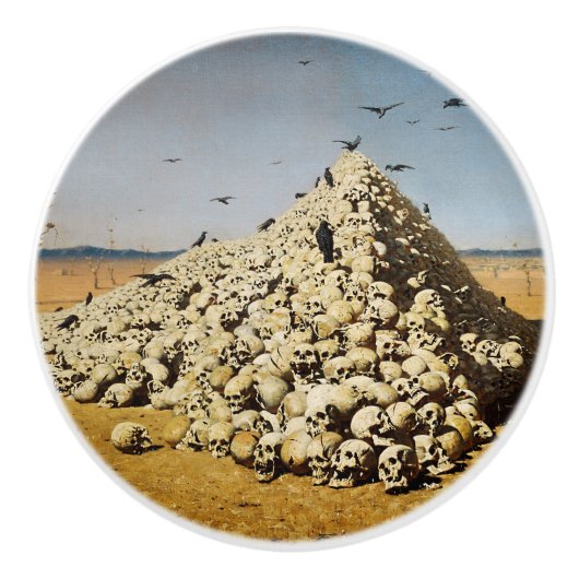 Apotheose des Krieges (Tod und Zerstörung) (Schäde Keramikknauf (Vorderseite)