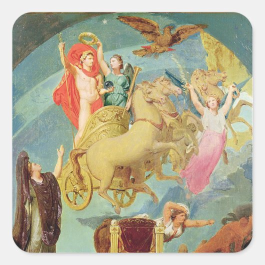 Apotheose Napoleons I 1853 Quadratischer Aufkleber (Vorderseite)