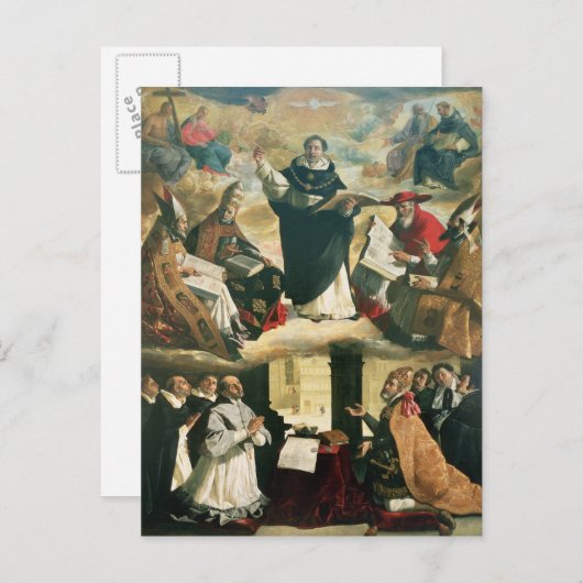 Apotheose von St. Thomas Aquinas, 1631 Postkarte (Vorne/Hinten)