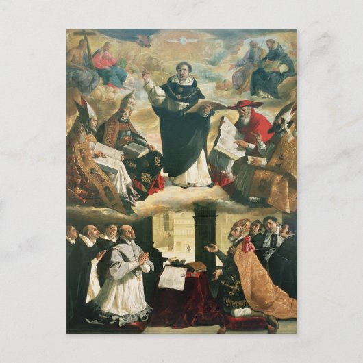 Apotheose von St. Thomas Aquinas, 1631 Postkarte (Vorderseite)