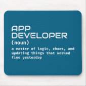 App Developer - Funny Job Definition Mousepad (Vorne)