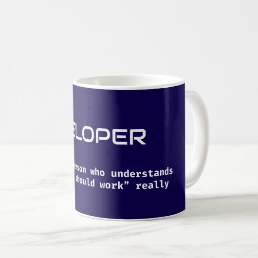App Developer Job Definition - Funny Mug Kaffeetasse (VorderseiteRechts)