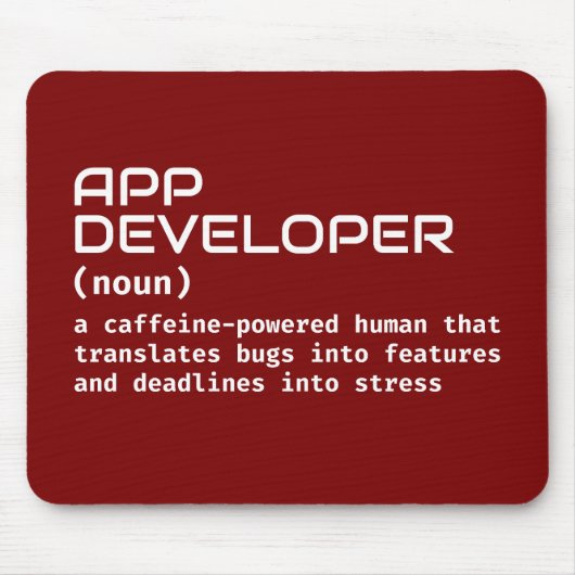 App Developer Job Definitions-Geschenk Mousepad (Vorne)