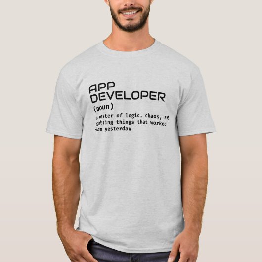 App Developer Mens T - Shirt - Funny Definition (Vorderseite)