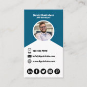 App-Entwickler - Blau Visitenkarte (Vorderseite)