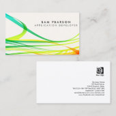 App-Entwickler - farbenfrohe Abstrakte Flussläufer Visitenkarte (Vorne/Hinten)