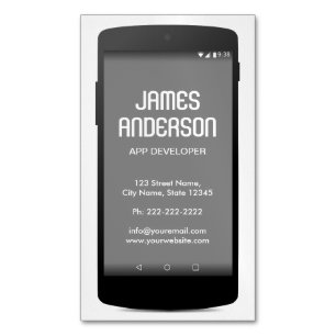 App-Entwickler für Mobiltelefone Software-Ingenieu Magnetische Visitenkarte