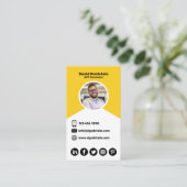 App-Entwickler - Gelb Visitenkarte (Stehend Vorderseite)