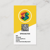 App-Entwickler - Gelb Visitenkarte (Rückseite)