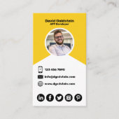 App-Entwickler - Gelb Visitenkarte (Vorderseite)