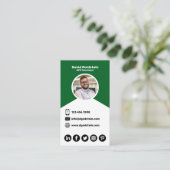 App-Entwickler - Grün Visitenkarte (Stehend Vorderseite)