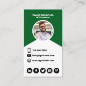 App-Entwickler - Grün Visitenkarte (Vorderseite)