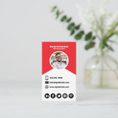 App-Entwickler - Rot Visitenkarte (Stehend Vorderseite)