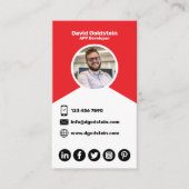 App-Entwickler - Rot Visitenkarte (Vorderseite)