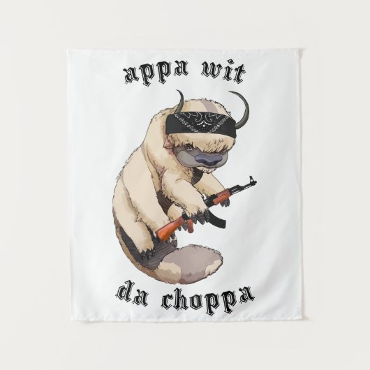 Appa mit dem Choppa-Band Wandteppich (Vorderseite)