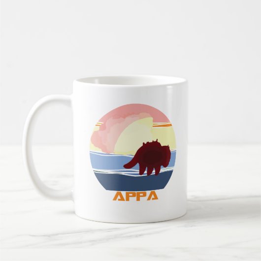 Appa mit der choppa kaffeetasse (Links)