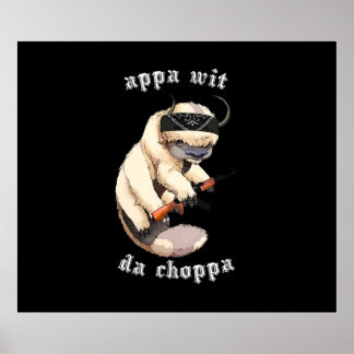 Appa mit einem Choppa BNW Tapestry Poster