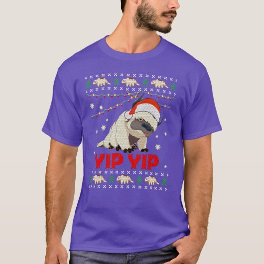 Appa Sky Bison yip yip Ugly Christmas Sweater Gift T-Shirt (Vorderseite)