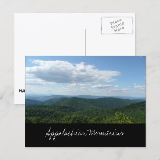 Appalachen-Gebirge Postkarte (Vorne/Hinten)