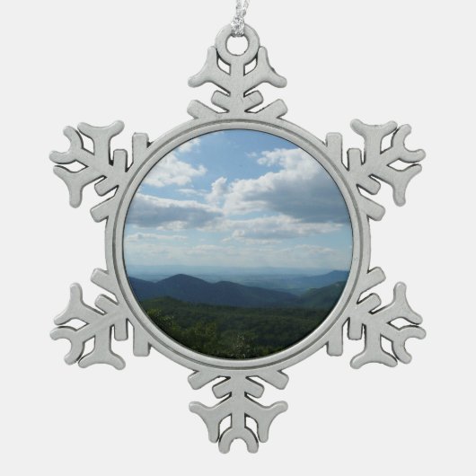 Appalachen II Shenandoah Schneeflocken Zinn-Ornament (Vorderseite)