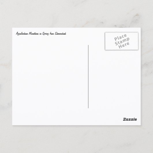 Appalachen im Frühling Postkarte (Rückseite)